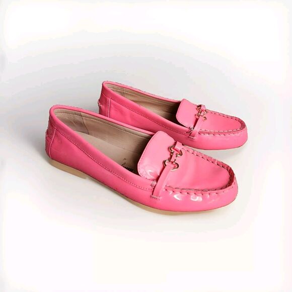 kate spade Shoes - Kate Spade Bergman Neon Pink Patent Leather Loafer Moccasins Size 8.5 B